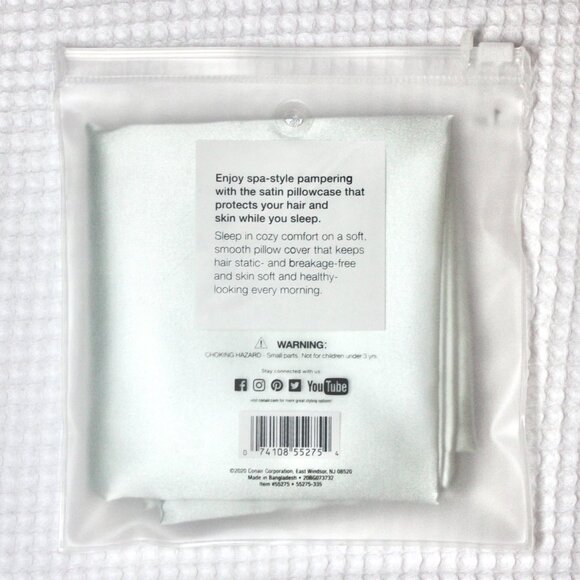 NWT Satin Pillowcase by Conair - Pale Robin Egg Plue - Picture 2 of 2